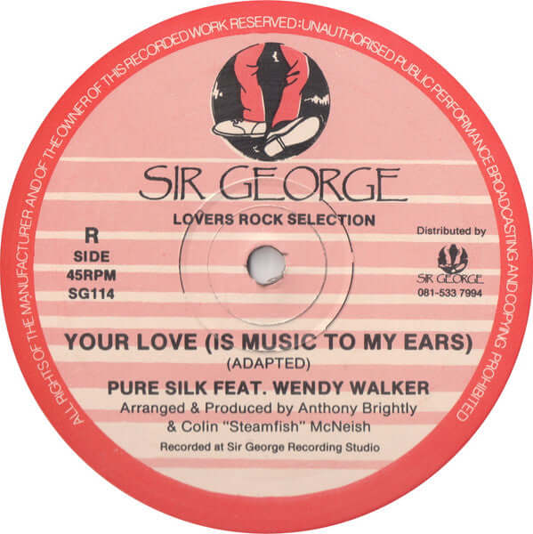 Pure Silk Feat. Wendy Walker / Legal Assault Feat. Wendy Walker - Your Love (Is Music To My Ears) Vinyl