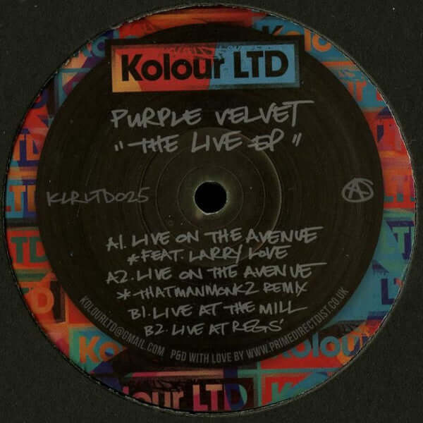 Purple Velvet - The Live EP Vinyl