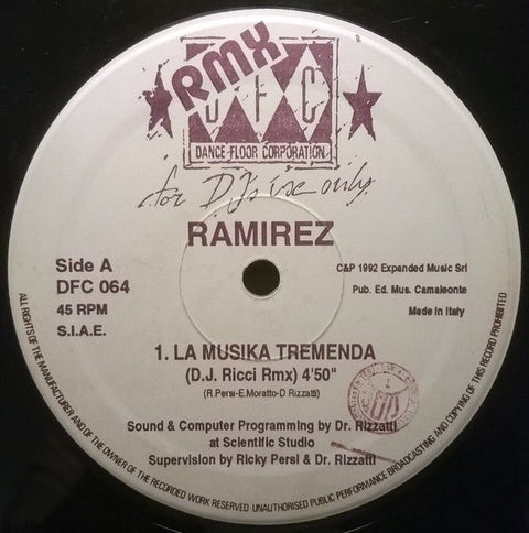 Ramirez - La Musika Tremenda (Remixes) Vinyl - Vinyl Record