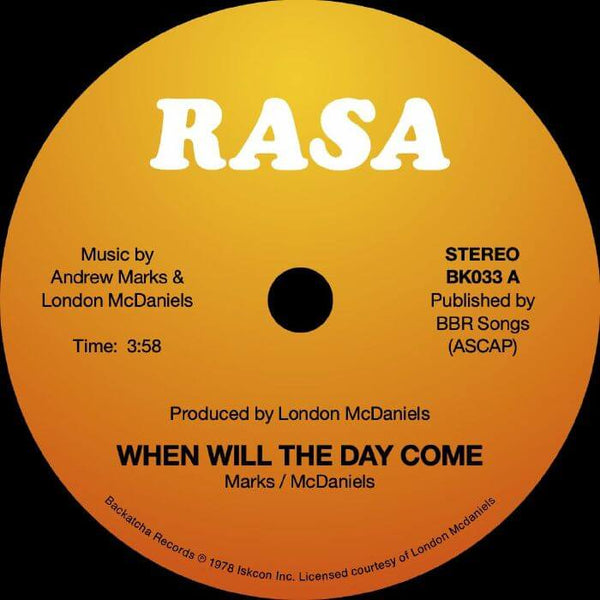 Rasa - When Will The Day Come (Within) Vinyl