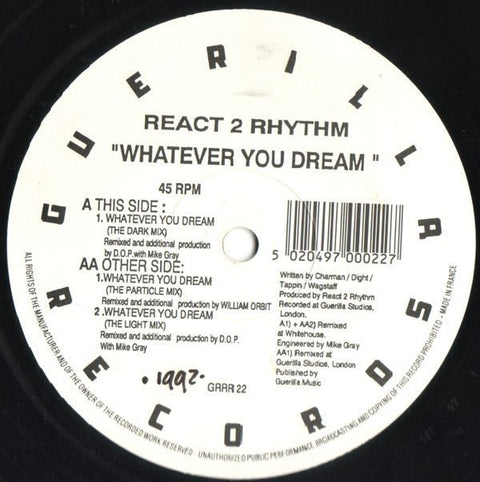 React 2 Rhythm - Whatever You Dream Vinyl - Vinyl Record