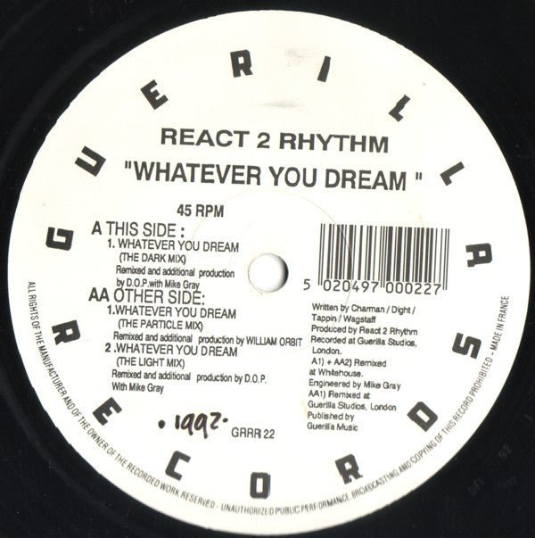 React 2 Rhythm - Whatever You Dream Vinyl