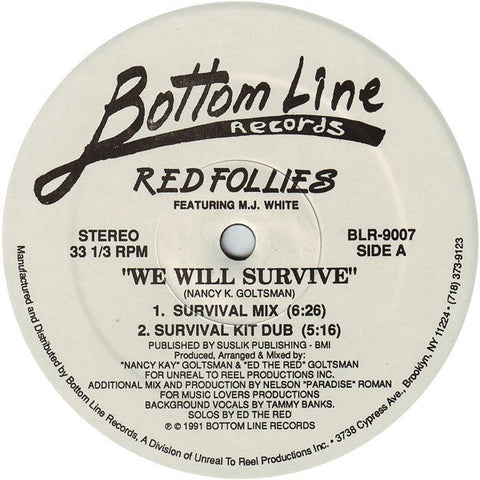 Red Follies Featuring M.J. White - We Will Survive Vinyl - Vinyl Record