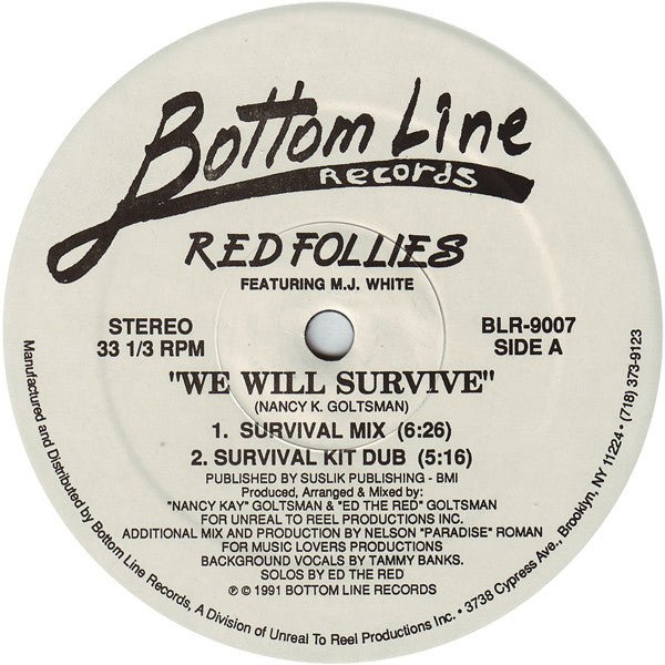 Red Follies Featuring M.J. White - We Will Survive Vinyl
