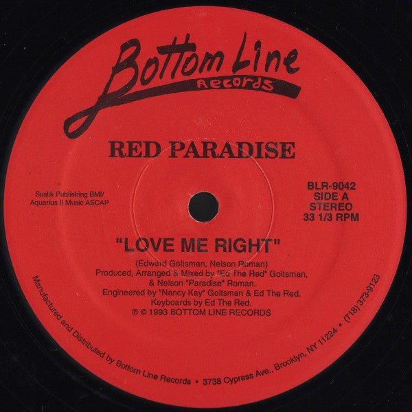 Red Paradise - Love Me Right / In My Soul Vinyl