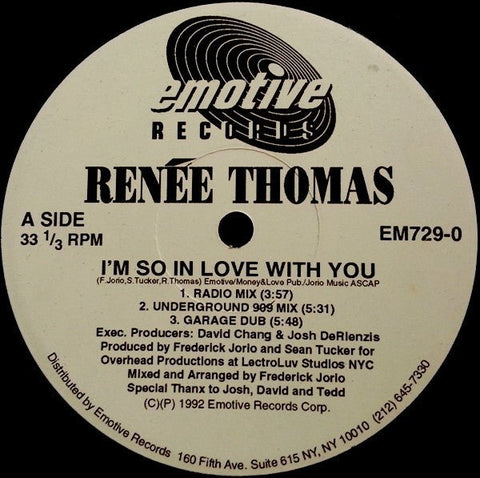 Renee Thomas - I'm So In Love With You Vinyl - Vinyl Record