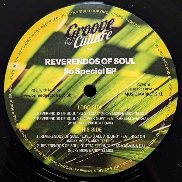 Reverendos Of Soul - So Special EP Vinyl
