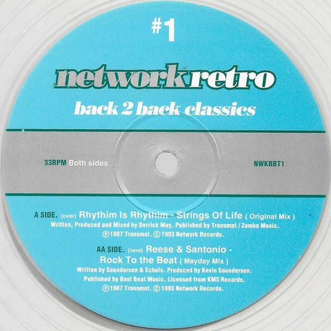 Rhythim Is Rhythim / Reese & Santonio - Network Retro 1 - Back 2 Back Classics Vinyl - Vinyl Record