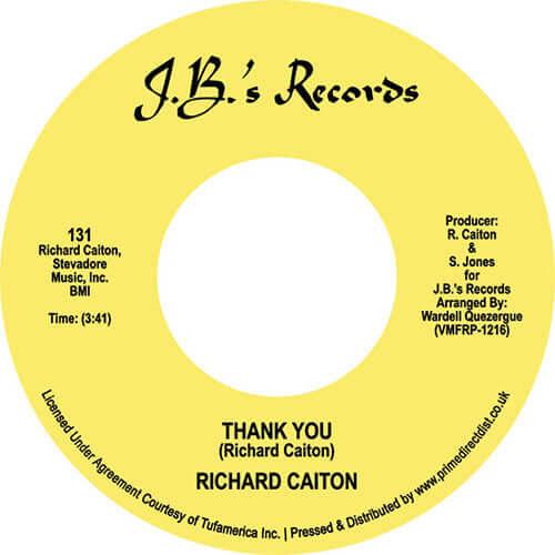 Richard Caiton - Thank You / Where Is The Love Vinyl
