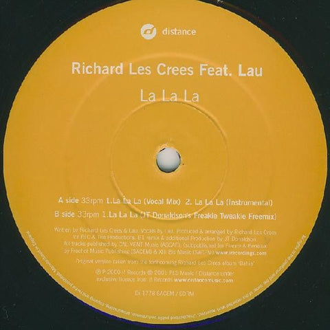 Richard Les Crees Feat. Lau - La La La Vinyl - Vinyl Record