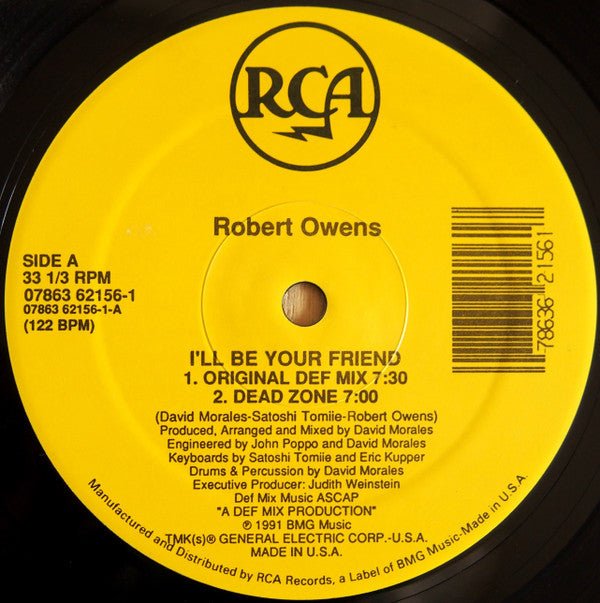 Robert Owens - I'll Be Your Friend Vinyl