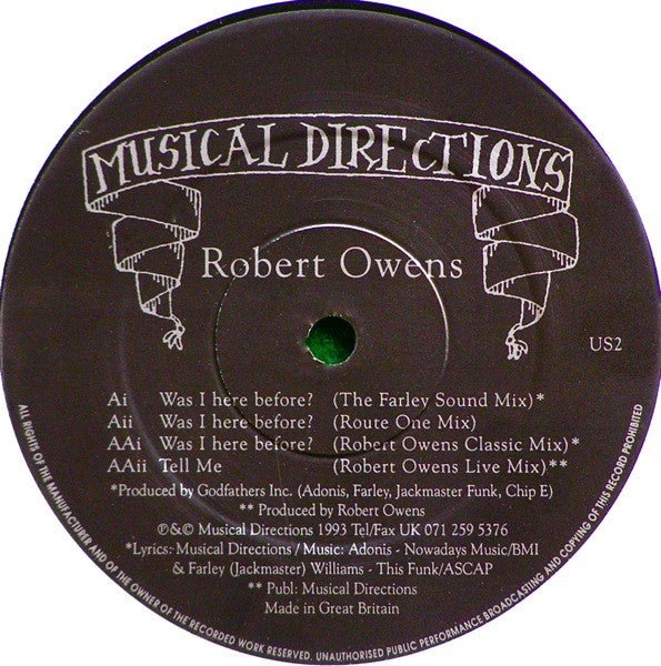 Robert Owens - Was I Here Before? Vinyl