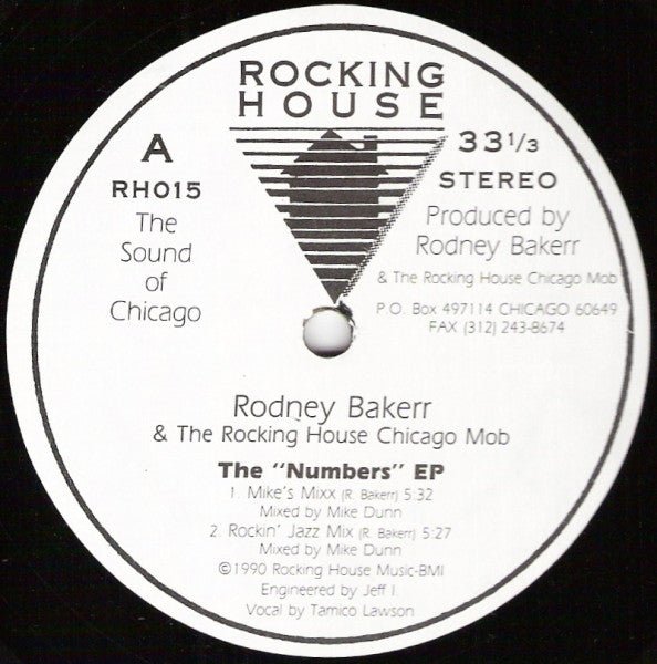 Rodney Bakerr & The Rocking House Chicago Mob - The "Numbers" EP Vinyl