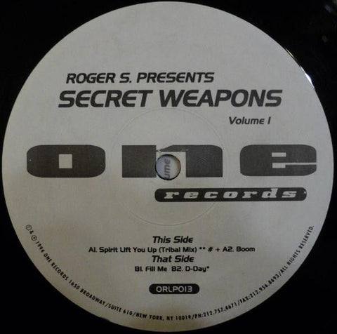 Roger Sanchez - Secret Weapons Volume I Vinyl - Vinyl Record