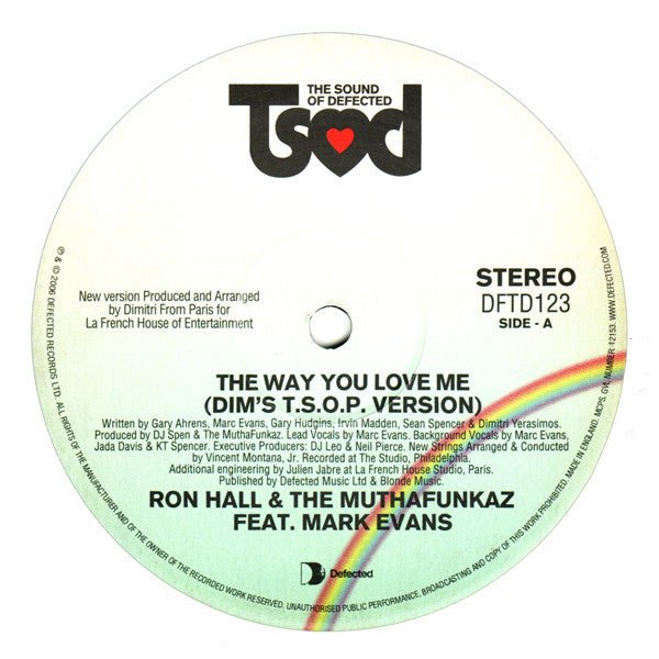 Ron Hall & The MuthaFunkaz Featuring Mark Evans - The Way You Love Me Vinyl