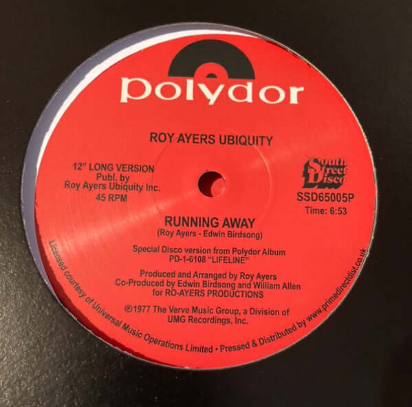 Roy Ayers Ubiquity - Running Away / Love Will Bring Us Back Together Vinyl