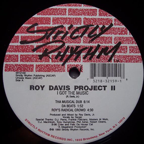 Roy Davis Project II - I Got The Music Vinyl - Vinyl Record