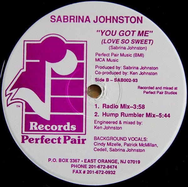 Sabrina Johnston - You Got Me (Love So Sweet) Vinyl