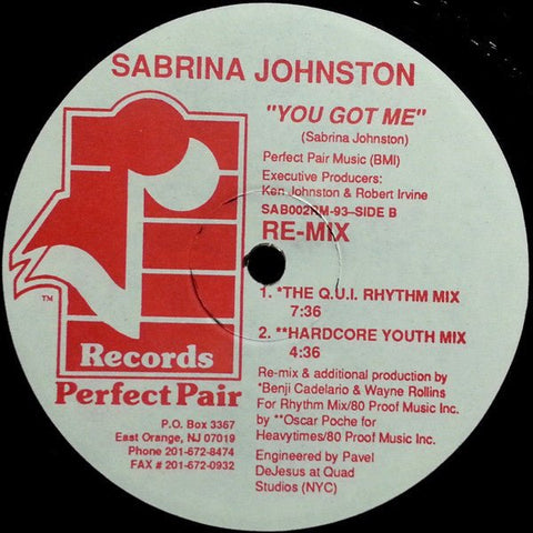 Sabrina Johnston - You Got Me (Remix) Vinyl - Vinyl Record