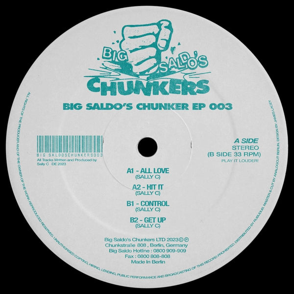 Sally C - Big Saldo's Chunker 003 Vinyl
