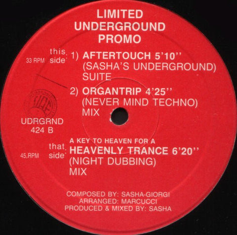 Sasha - A Key To Heaven For A Heavenly Trance Vinyl - Vinyl Record