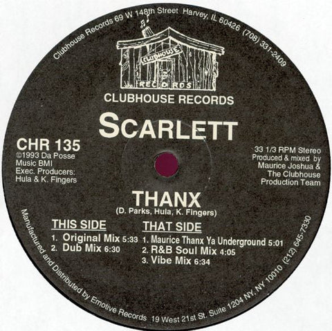Scarlett - Thanx Vinyl - Vinyl Record