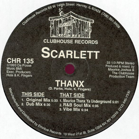 Scarlett - Thanx Vinyl