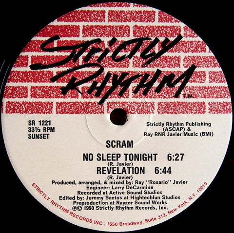 Scram - No Sleep Tonight / Revelation Vinyl - Vinyl Record