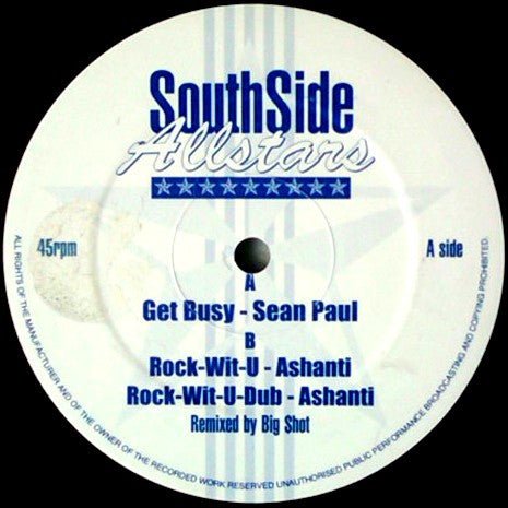 Sean Paul / Ashanti - Get Busy / Rock - Wit - U Vinyl