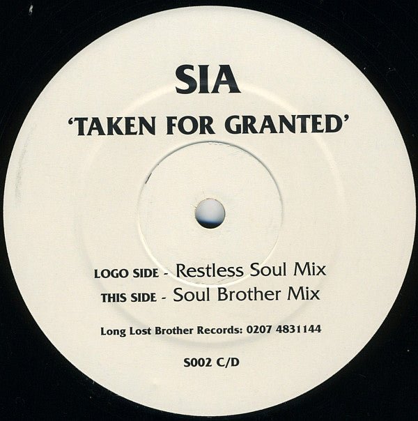 Sia - Taken For Granted Vinyl