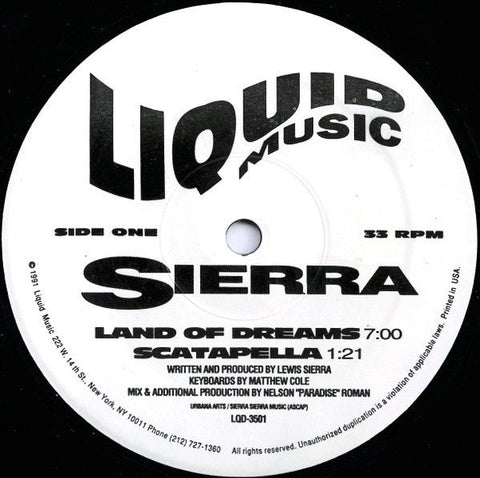 Sierra - Land Of Dreams Vinyl - Vinyl Record