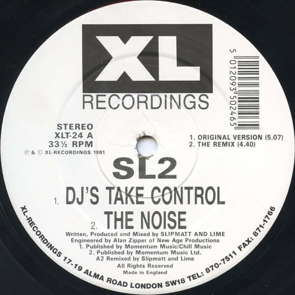 SL2 - DJ's Take Control / Way In My Brain Vinyl
