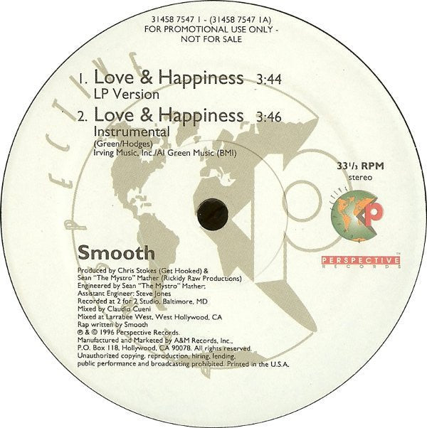 Smooth - Love & Happiness Vinyl