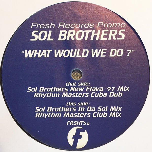 Sol Brothers - What Would We Do? Vinyl