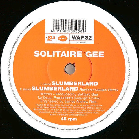 Solitaire Gee - Slumberland Vinyl - Vinyl Record
