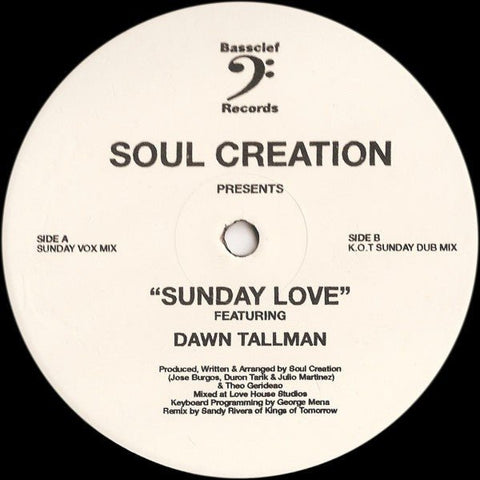 Soul Creation Featuring Dawn Tallman - Sunday Love Vinyl - Vinyl Record
