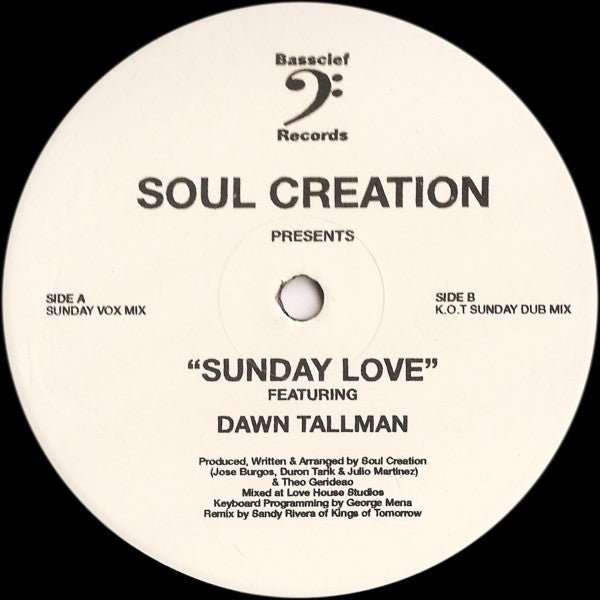 Soul Creation Featuring Dawn Tallman - Sunday Love Vinyl