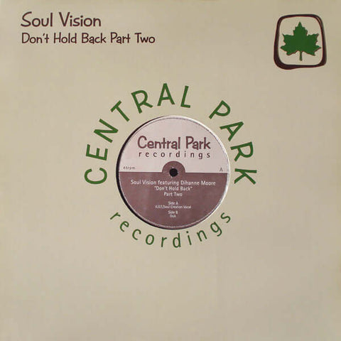 Soul Vision - Don't Hold Back (Part Two) Vinyl - Vinyl Record