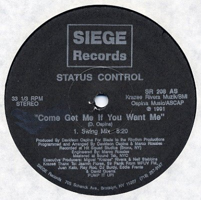 Status Control - Come Get Me If You Want Me Vinyl