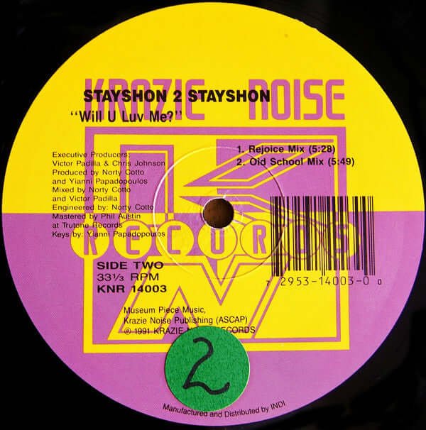 Stayshon 2 Stayshon - It's All Rite / Will U Luv Me Vinyl