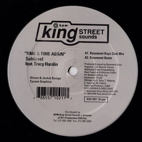 Sublevel Feat. Tracy Hamlin - Time & Time Again Vinyl - Vinyl Record