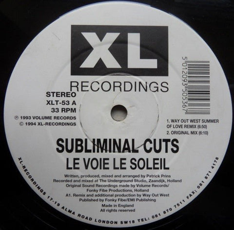 Subliminal Cuts - Le Voie Le Soleil Vinyl - Vinyl Record