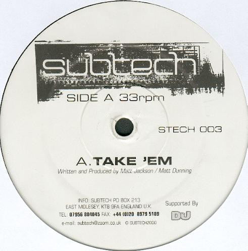 Subtech - Take 'Em / Liv'in Dream Vinyl