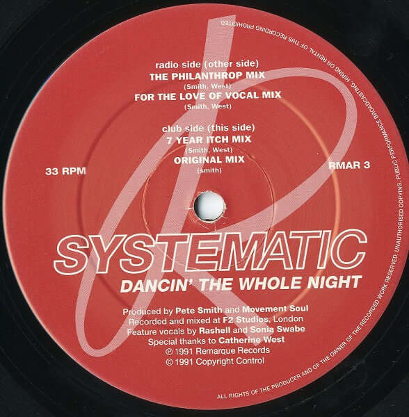 Systematic - Dancin' The Whole Night Vinyl