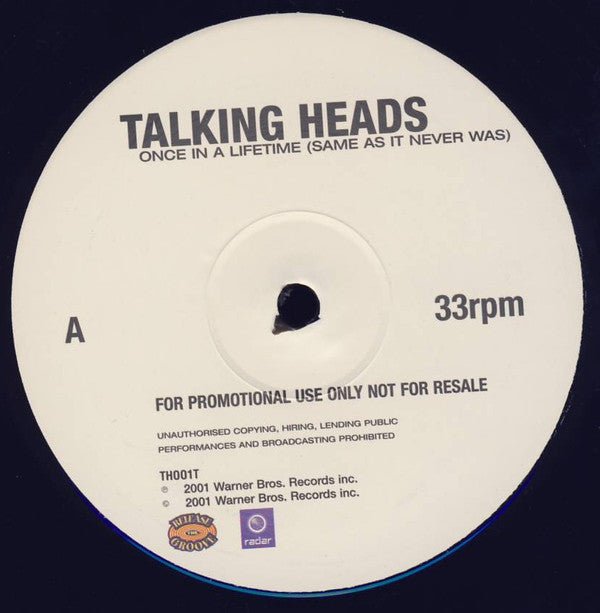 Talking Heads - Once In A Lifetime (Same As It Never Was) Vinyl