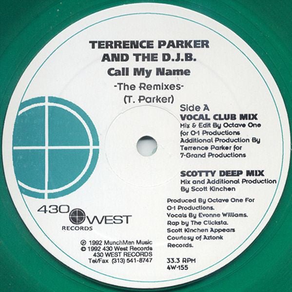Terrence Parker And The D.J.B. - Call My Name (The Remixes) Vinyl