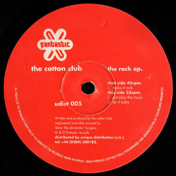 The Cotton Club - The Rock EP Vinyl
