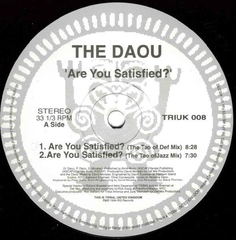 The Daou - Are You Satisfied? Vinyl - Vinyl Record