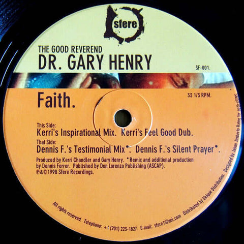 The Good Reverend Dr. Gary Henry* - Faith Vinyl - Vinyl Record