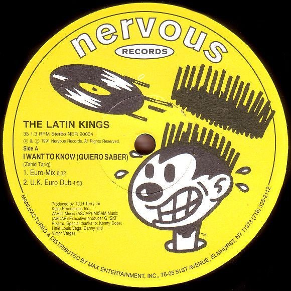 The Latin Kings - I Want To Know (Quiero Saber) Vinyl